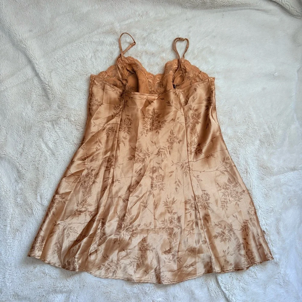 Victoria’s Secret Gold Satin Slip – Small | Boudoir Glam 90s Supermodel Lingerie - Picture 8 of 9